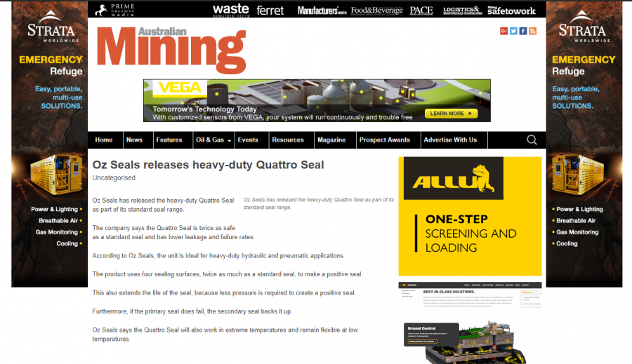 Oz Seals releases heavy-duty Quattro Seal